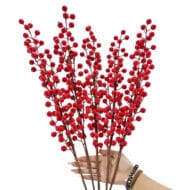 GNW Red Artificial Hypericum Berries LZ-121 - Image 2
