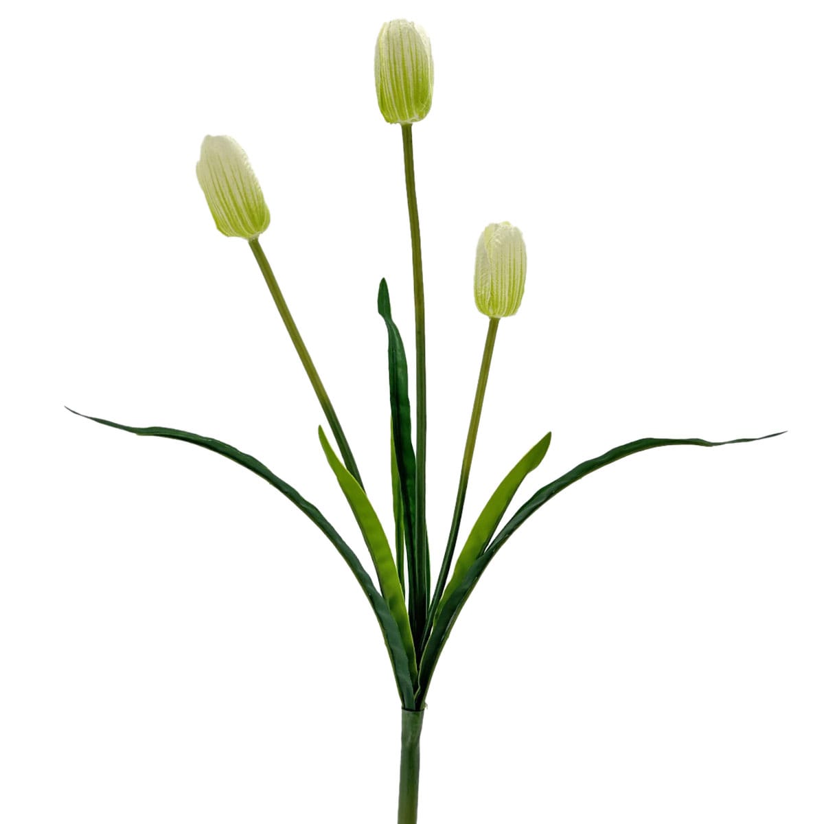 IMG_0186 GNW White Artificial Tulips Silk WX-16 - Image 1