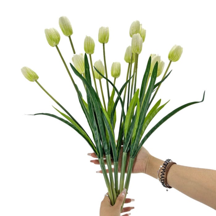 GNW White Artificial Tulips Silk WX-16 - Image 2