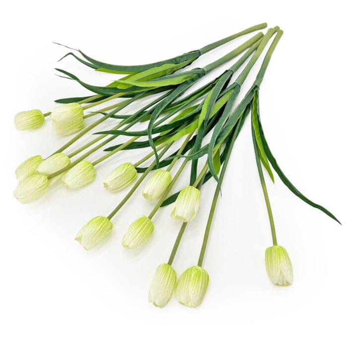 GNW White Artificial Tulips Silk WX-16 - Image 3