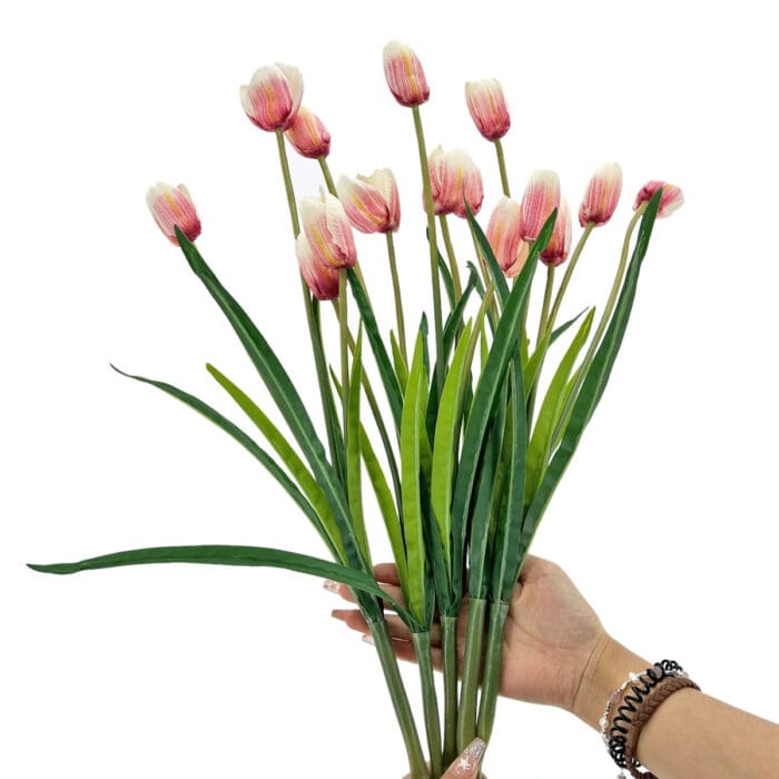 GNW Pink Artificial Tulips Silk WX-17 - Image 2