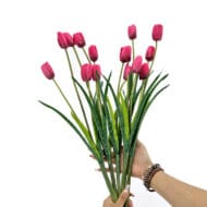 GNW Rose red Artificial Tulips Silk WX-28 - Image 2