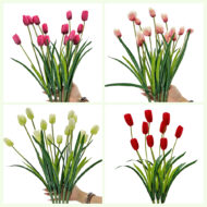 GNW Rose red Artificial Tulips Silk WX-28 - Image 4