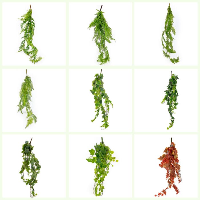 GNW Green Artificial Hanging Fern Garland CT-01 - Image 3