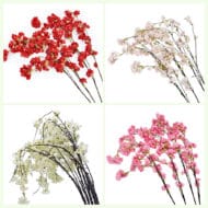 GNW Pink Artificial Silk Cherry Blossom Branch CH-09 - Image 4