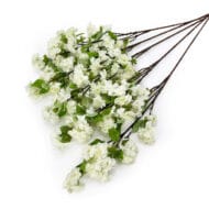 GNW White Artificial Silk Cherry Blossom Branch CH-11 - Image 3