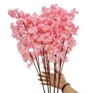 GNW Pink Artificial Silk Cherry Blossom Branch CH-21 - Image 3