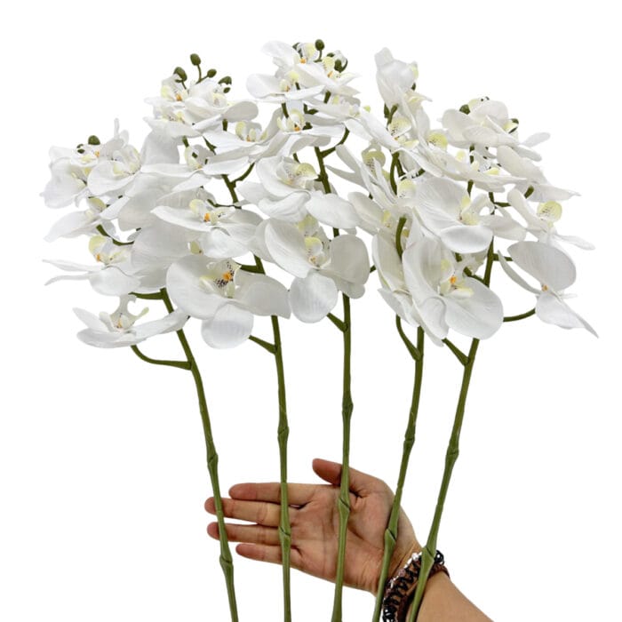 GNW White Artificial Orchids Real Touch YW-11 - Image 3