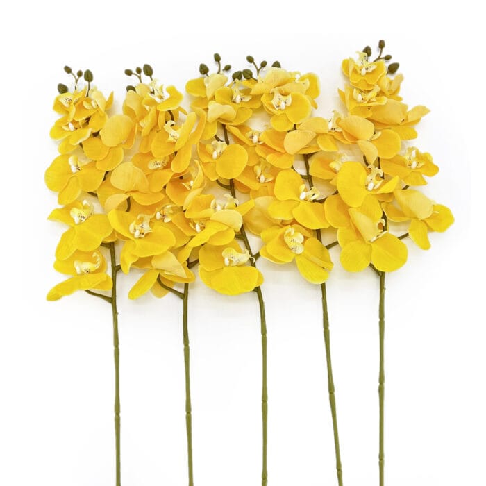 GNW Yellow Artificial Orchids Real Touch YW-16 - Image 2