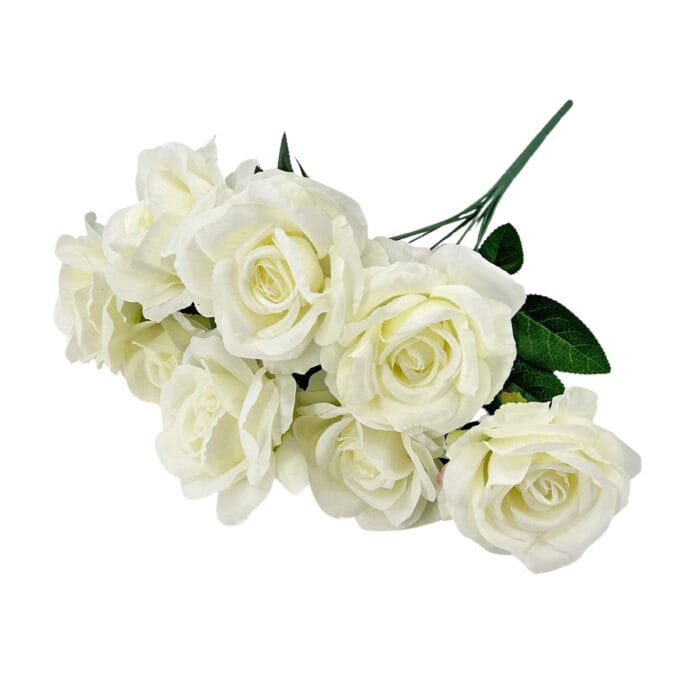 GNW White Artificial Spray Roses SJH-01 - Image 2