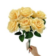GNW Yellow Artificial Spray Roses SJH-03