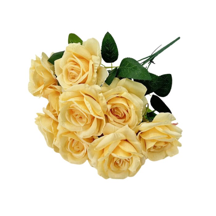 GNW Yellow Artificial Spray Roses SJH-03 - Image 2