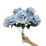 GNW Blue Artificial Spray Roses SJH-06