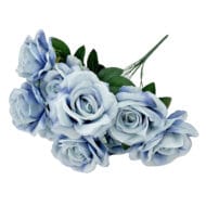 GNW Blue Artificial Spray Roses SJH-06 - Image 2