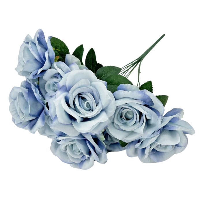 GNW Blue Artificial Spray Roses SJH-06 - Image 2