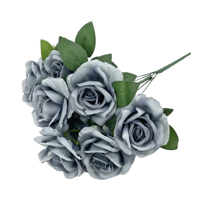 GNW Blue Artificial Spray Roses SJH-07 - Image 2