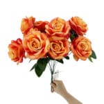 GNW Orange Artificial Spray Roses SJH-09