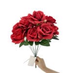 GNW Red Artificial Spray Roses SJH-10