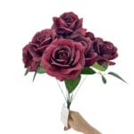 GNW Wine Artificial Spray Roses SJH-11