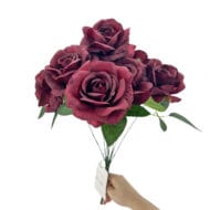 GNW Wine Artificial Spray Roses SJH-11