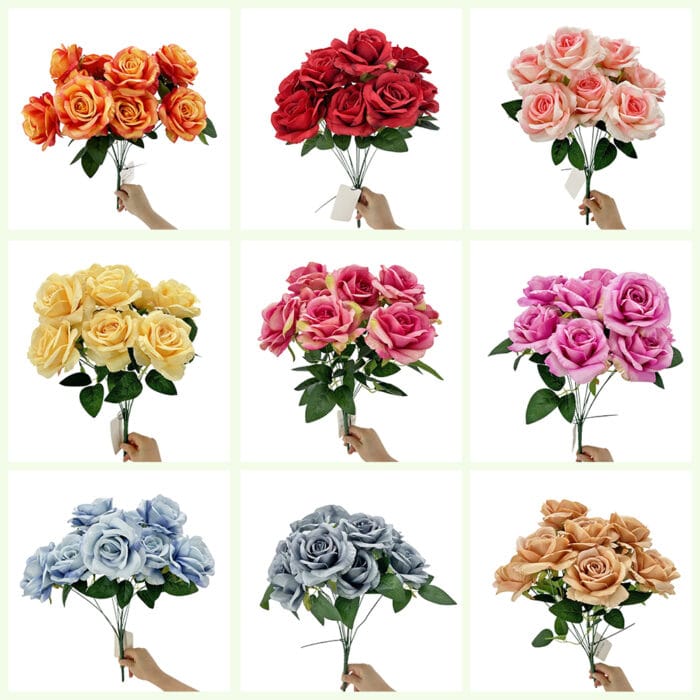 GNW Pink Artificial Spray Roses SJH-02 - Image 3
