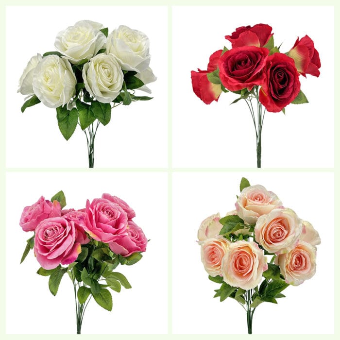 GNW Pink Artificial Spray Roses R-40 - Image 3
