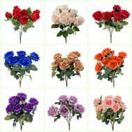 GNW Purple Artificial Spray Roses RX-14 - Image 3