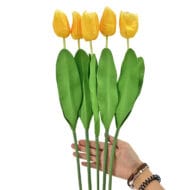 GNW Yellow Artificial Tulips Silk SY-05 - Image 2