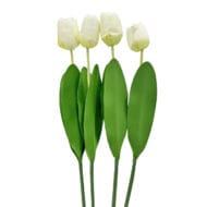 GNW White Artificial Tulips Silk SY-01 - Image 2