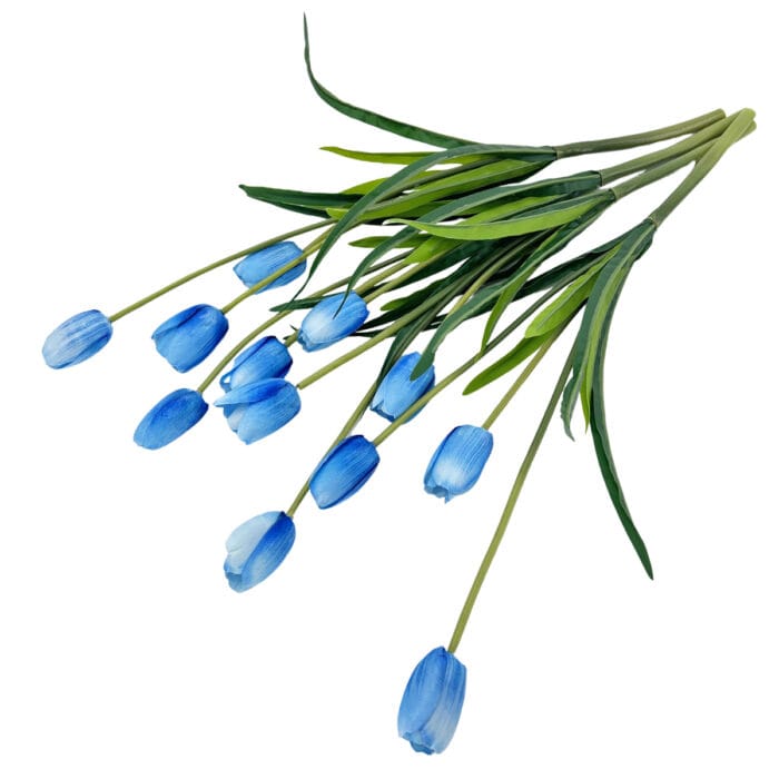 GNW Blue Artificial Tulips Silk MY-184 - Image 3