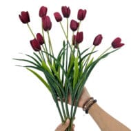 GNW Wine Artificial Tulips Silk MY-189 - Image 3