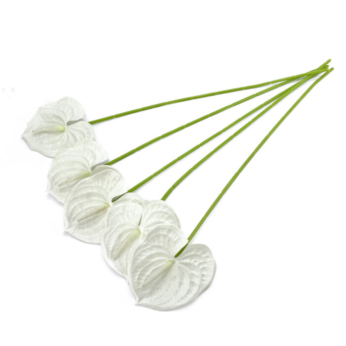 GNW White Artificial Anthurium HTT-29 - Image 2
