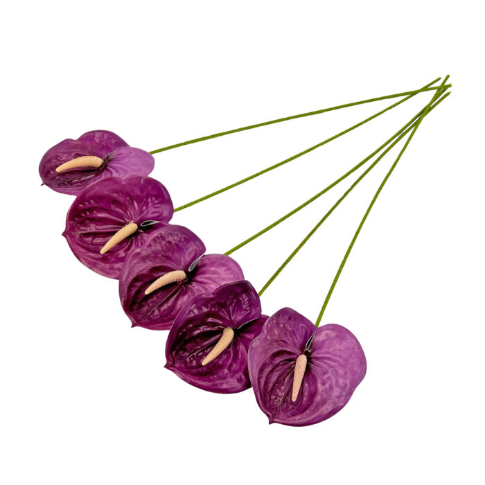 GNW Purple Artificial Anthurium LRR-298 - Image 2