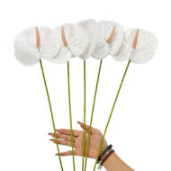 GNW White Artificial Anthurium LRR-294 - Image 3