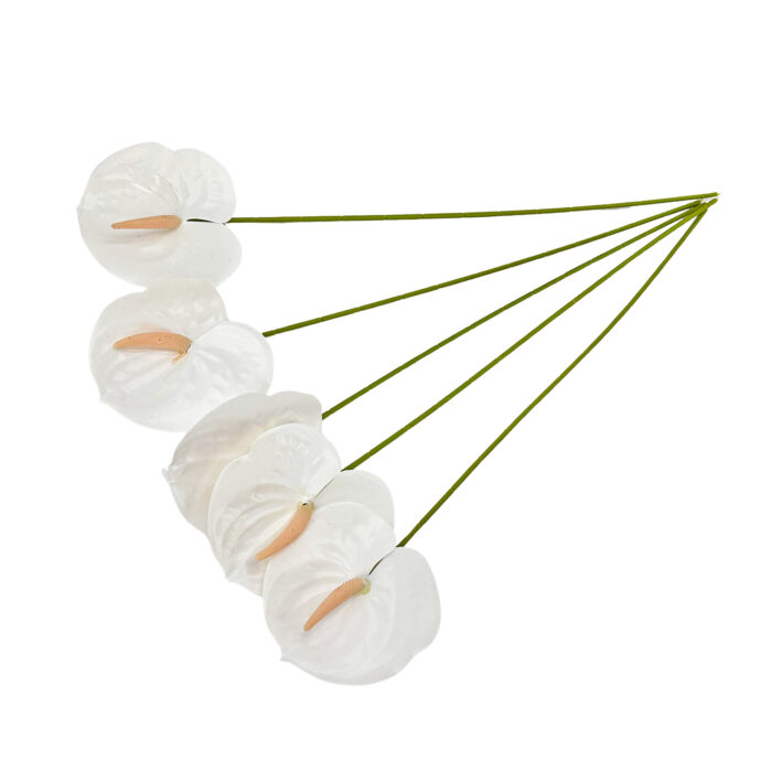 GNW White Artificial Anthurium LRR-294 - Image 2