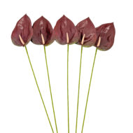 GNW Dark Red Artificial Anthurium LRR-289 - Image 2