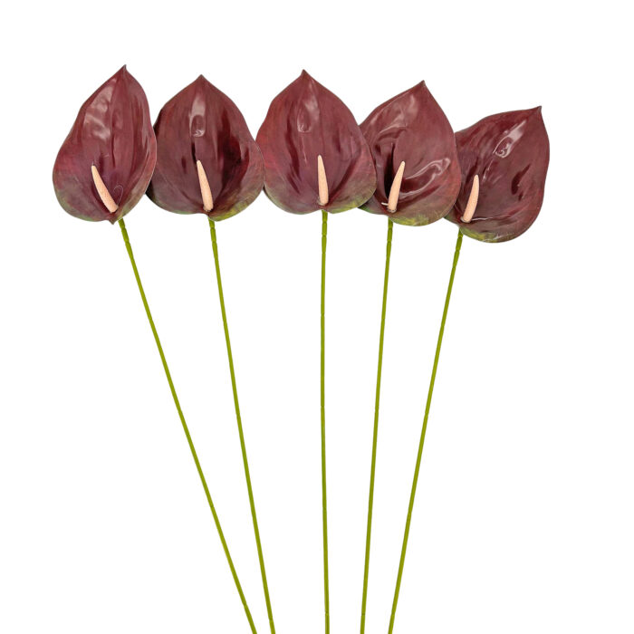 GNW Dark Red Artificial Anthurium LRR-289 - Image 2