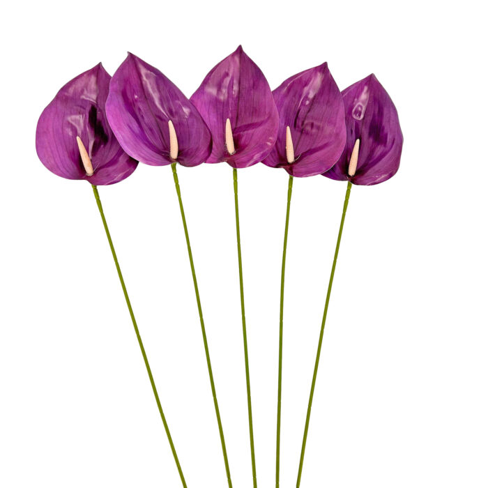 GNW Purple Artificial Anthurium LRR-293 - Image 2