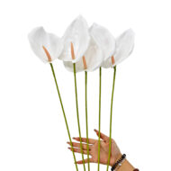 GNW White Artificial Anthurium LRR-281 - Image 3