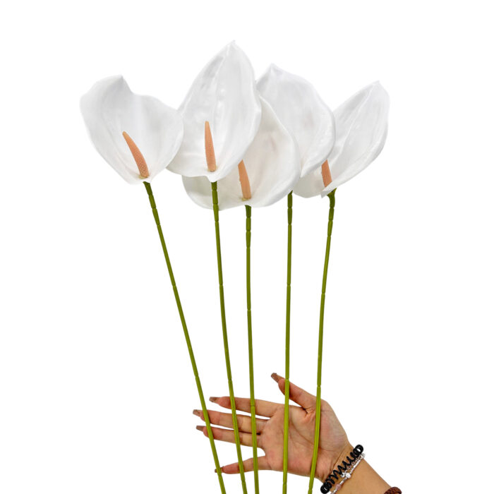 GNW White Artificial Anthurium LRR-281 - Image 3