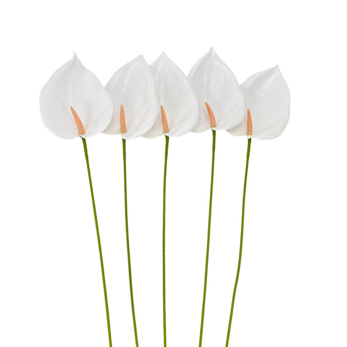 GNW White Artificial Anthurium LRR-281 - Image 2