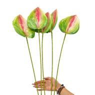 GNW Pink Green Artificial Anthurium LRR-285 - Image 3