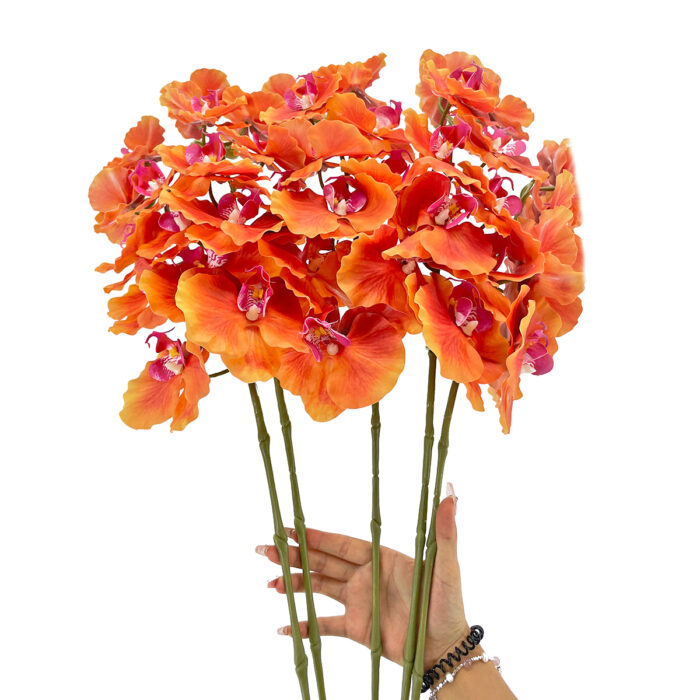 GNW Orange Artificial Orchids GYX-33 - Image 3