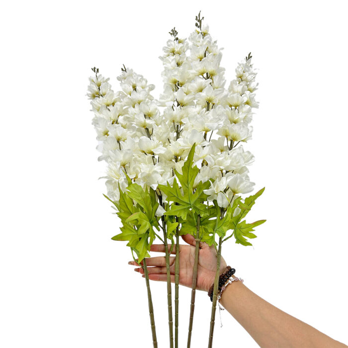 GNW White Artificial Delphinium LRR-549 - Image 2