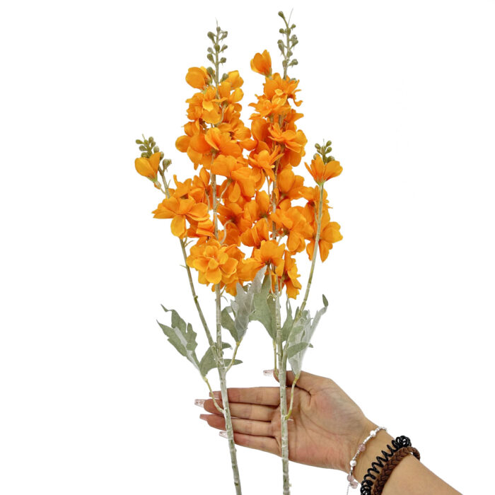 GNW Orange Artificial Delphinium LR-662 - Image 2