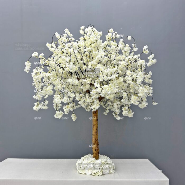 GNW Pink Artificial Silk Cherry Blossom Branch CH-09 - Image 5