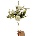 GNW White Artificial Peony LRX-37