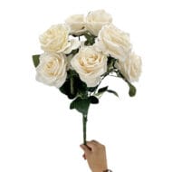 GNW White Artificial Spray Roses RX-04