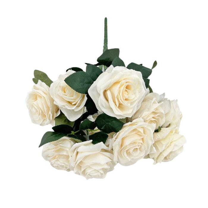 GNW White Artificial Spray Roses RX-04 - Image 2