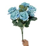 GNW Blue Artificial Spray Roses RX-09